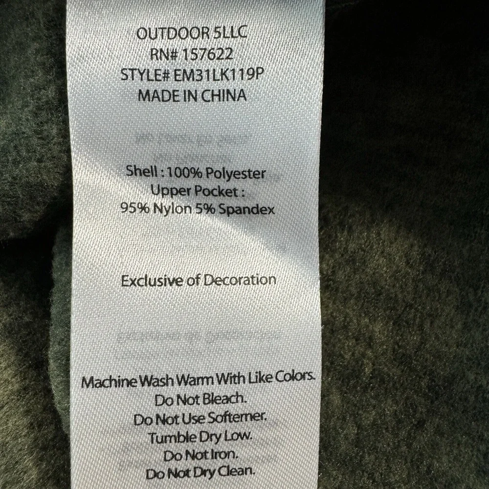 Eddie‎ Bauer Jacket Mens Medium Green Cloud Layer Pro Quarter Zip Mock Collar